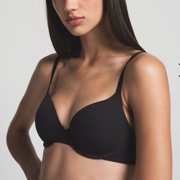 SKIMS FITS EVERYBODY T-SHIRT BRA BLACK 46D NWT - Picture 3 of 8